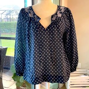 J Crew Ponte Sur Silk & Cotton Blend blouse